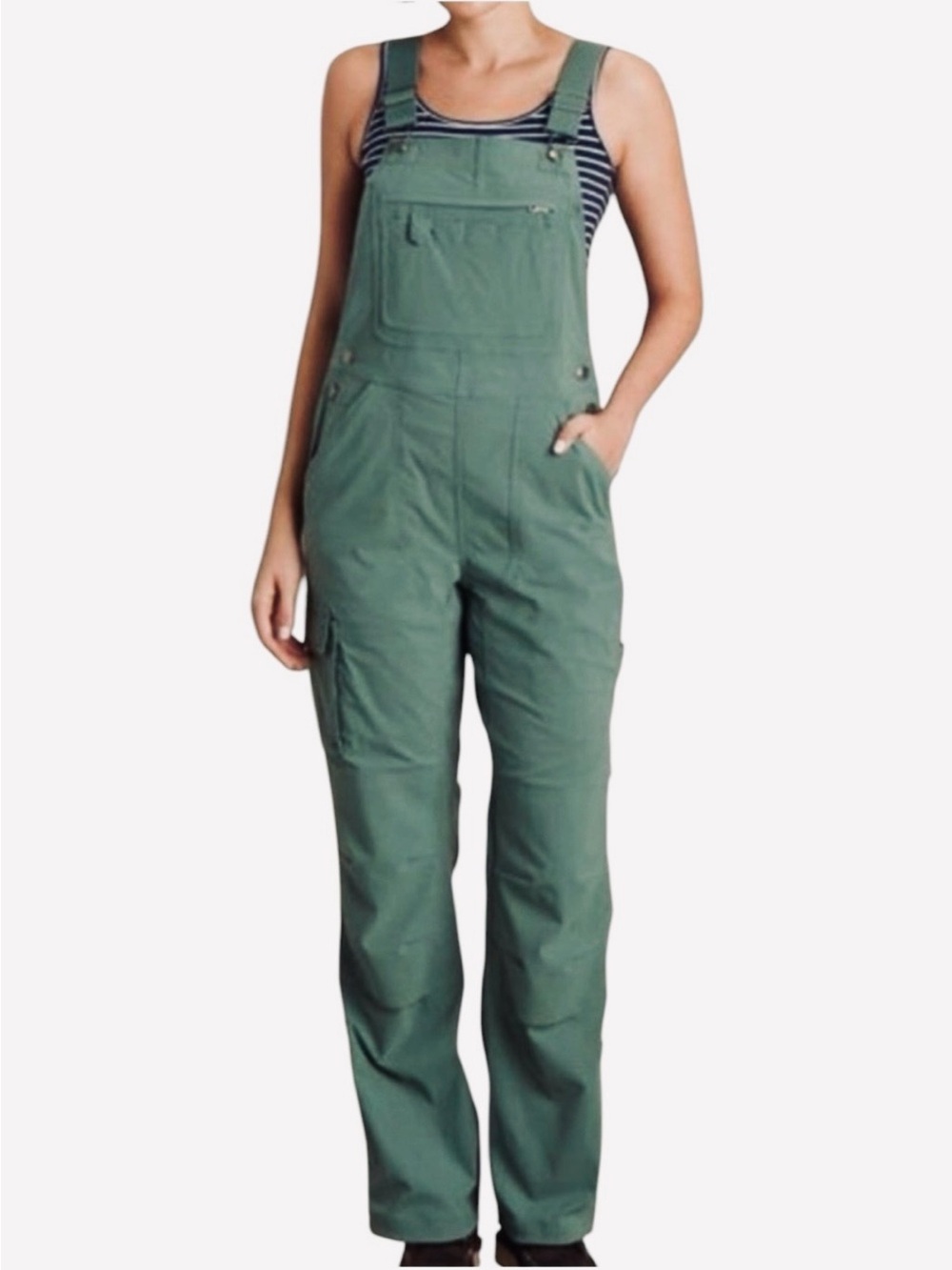 Duluth Women's Heirloom Gardening Fir Green Size Large Bib Overalls